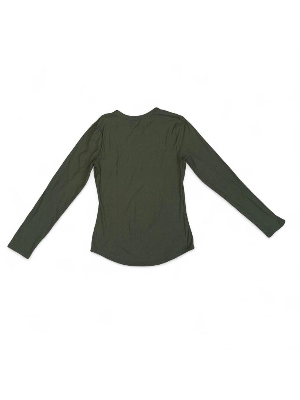 🌿 Olive Green Ribbed Long Sleeve Top 🌿 - Picture 2 of 3